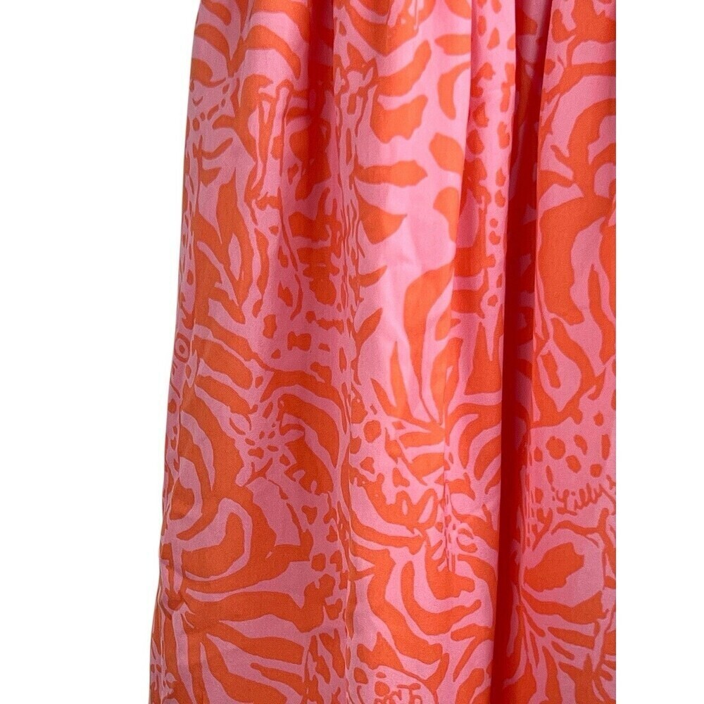 Lilly Pulitzer For Target Jungle Orange Pink Giraffe Giraffeeey Dress Sz Small - Picture 6 of 10